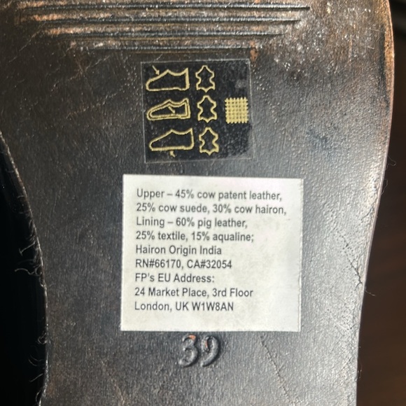 Free People Brady Slip On Patent/Leopard Pony Hair Loafer Shoes EU 39 - Picture 6 of 15